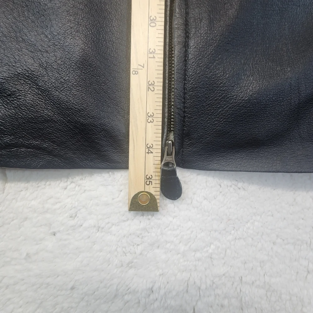 St. John's Bay Heavy Black Leather Jacket for Men Size Large